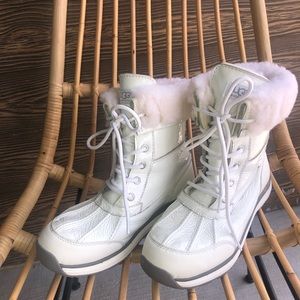 UGG White Waterproof Fur Lined Winter Boots Size 9